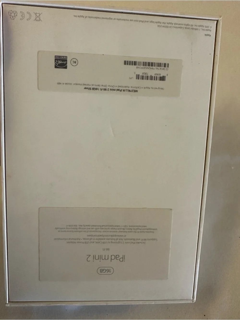 Apple iPad Mini 2 BOX ONLY
